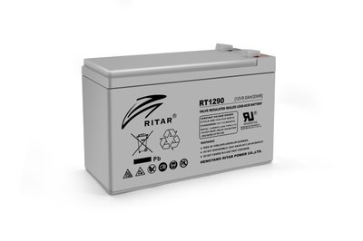 Аккумуляторная батарея AGM RITAR RT1290, Gray Case, 12V 9.0Ah ( 151 х 65 х 94 (100) ) Q10 2977 фото