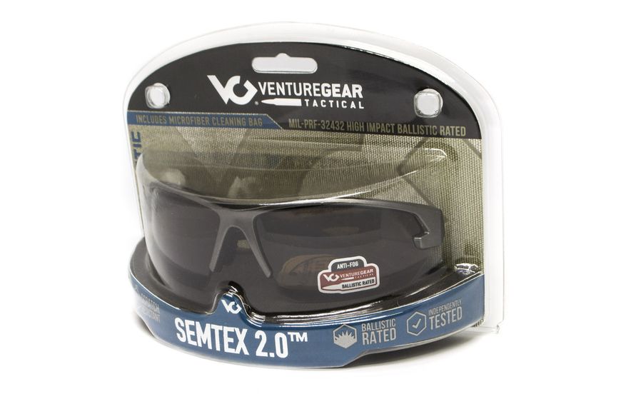 Окуляри захисні Venture Gear Tactical Semtex 2.0 Tan (forest gray) Anti-Fog, чорно-зелені в пісочній оправі 3СЕМТ-21 фото