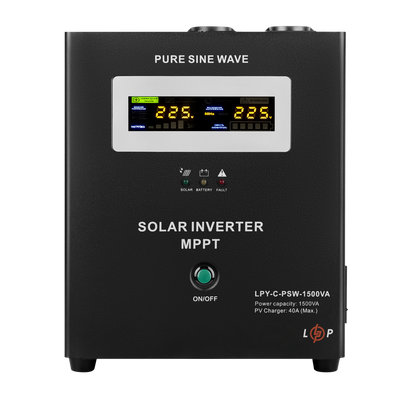 Солнечный инвертор (ИБП) LogicPower LPY-С-PSW-1500VA (1050Вт) MPPT 24V 19541 фото
