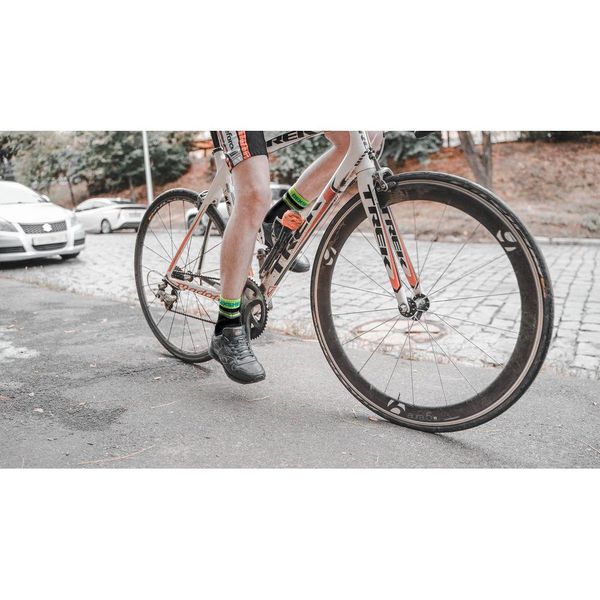 Шкарпетки водонепроникні Dexshell Pro visibility Cycling, р-р L (43-46), з зеленою смугою DS648HVYL фото