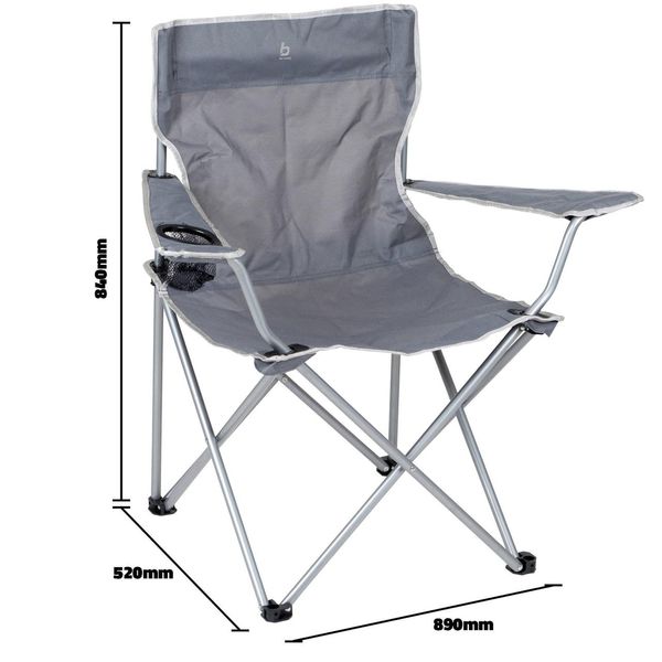 Крісло розкладне Bo-Camp Foldable Compact Grey (1267192) DAS301449 фото