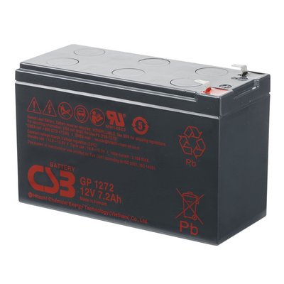 Акумуляторна батарея CSB GP1272F2, 12 V 7,2 Ah (25 W) (151х65х100 мм) 1.9 кг Q10/420 11641 фото