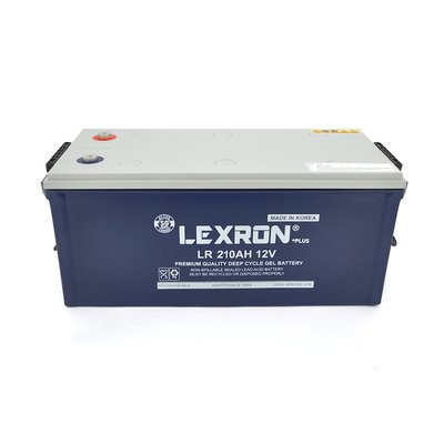 Аккумуляторная батарея Lexron LR-DCK-12-210 Carbon-Gel 12V 210 Ah DEEP CYCLE (522 x 240 x 222) 59.5kg 29822 фото
