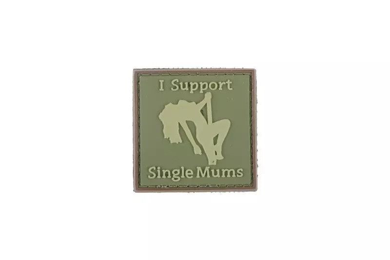 ПВХ патч 3D - I Support Single Mums - olive 102651 фото
