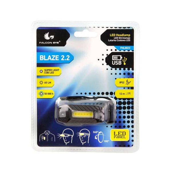 Ліхтар налобний Falcon Eye Blaze 2.2 (60 Lm) USB Rechargeable (FHL0023) DAS301517 фото