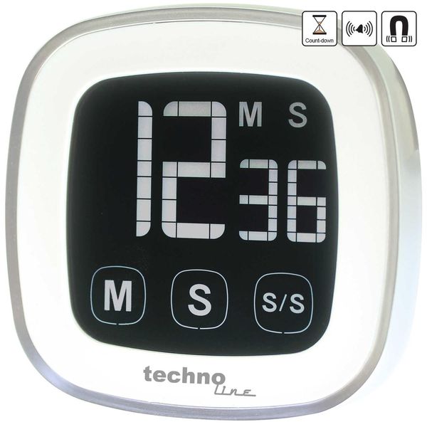 Таймер кухонний Technoline KT400 Magnetic Touchscreen White (KT400) DAS301202 фото