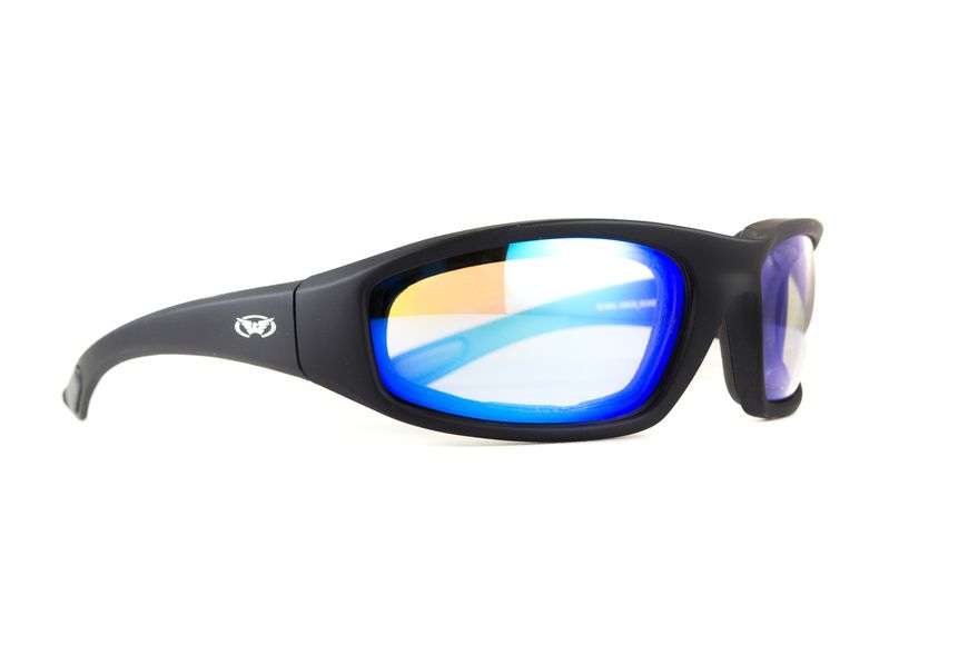 Окуляри фотохромні (захисні) Global Vision KickBack Photochromic (G-Tech™ blue) Anti Fog, фотохромні дзеркальні сині 1КИК24-90 фото