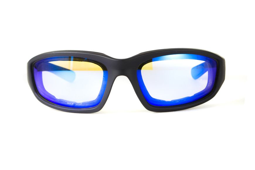 Окуляри фотохромні (захисні) Global Vision KickBack Photochromic (G-Tech™ blue) Anti Fog, фотохромні дзеркальні сині 1КИК24-90 фото