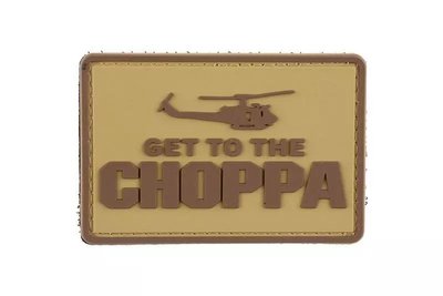 Get to the Choppa — Tan — ПВХ патч 3D 102654 фото