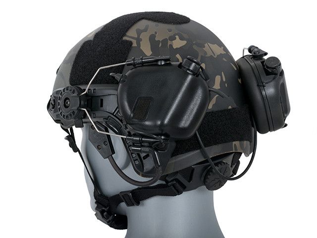M32H радифіковані активні навушники для захисту слуху з кріпленням на шолом типу FAST - чорні [EARMOR] 100508 фото