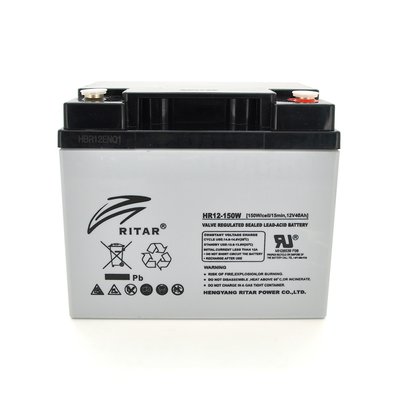 Аккумуляторная батарея AGM RITAR HR12150W, Gray Case, 12V 40.0Ah ( 198 х 166 х 169 (169 ) 12.40kg Q1/48 16253 фото