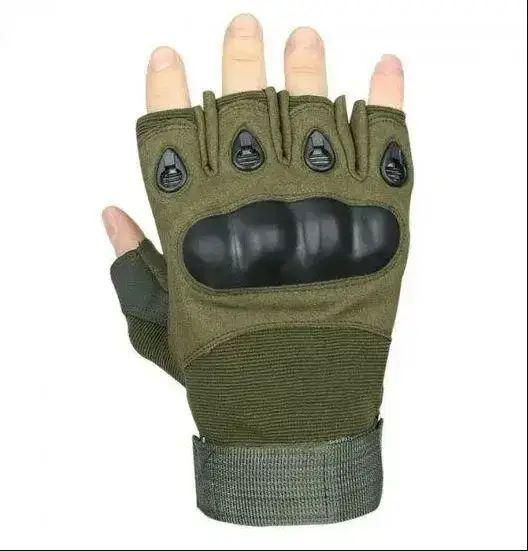 Тактичні рукавички з відкритими пальцями (M) 19084 фото