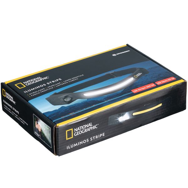 Ліхтар налобний National Geographic Iluminos Stripe 300 lm + 90 Lm USB Rechargeable (9082600) 930158 фото