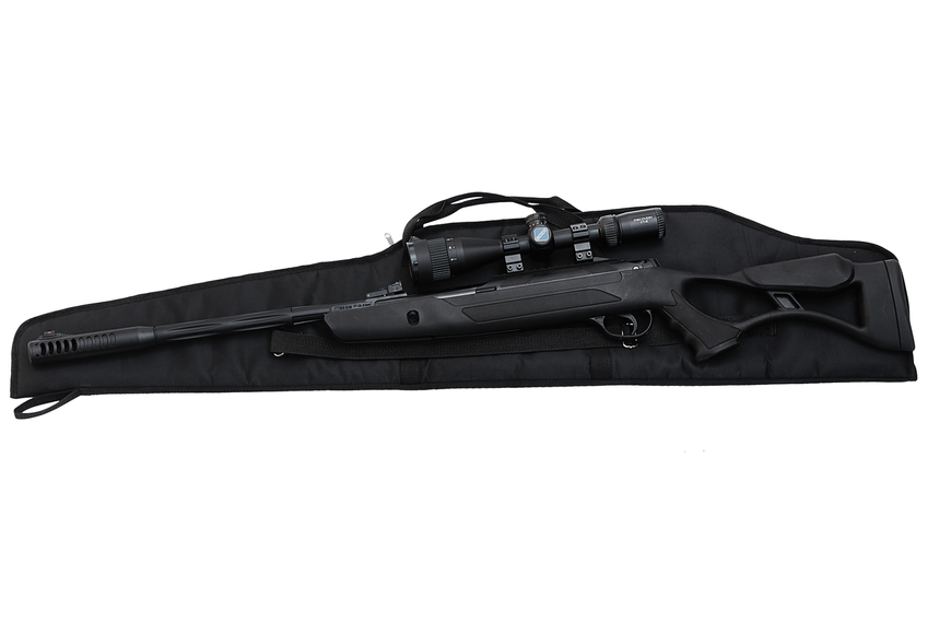 Чехол для охотничьего ружья карабина винтовки воздушки с оптикой прицелом чехол с уплотнителем 125см черный 803 фото