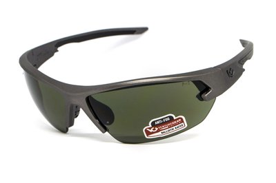 Захисні окуляри Venture Gear Tactical Semtex 2.0 Gun Metal (forest gray) Anti-Fog, чорно-зелені в оправі кольору "темний металік" VG-SEMGM-FGR1 фото