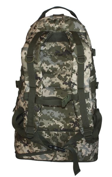 Тактичний військовий туристичний міцний рюкзак трансформер 40-60 літрів піксель 163/3 фото