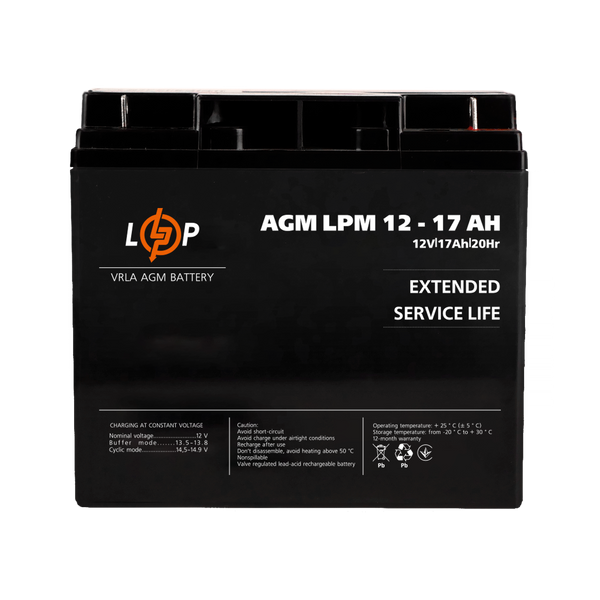 Аккумулятор AGM LPM 12V - 17 Ah (2020) 14305 фото