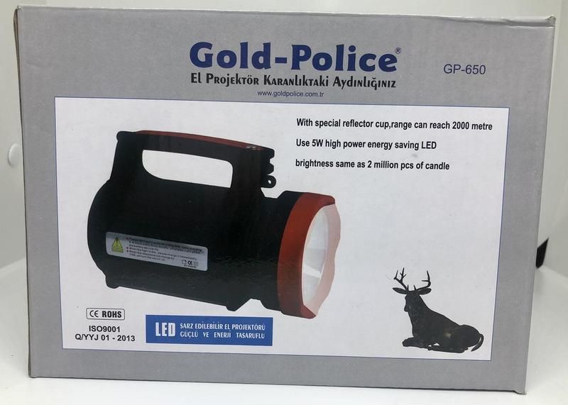 Аварійний акумуляторний яскравий світлодіодний ліхтар Gold Police GP-650 1714822523 фото