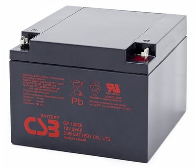 Акумуляторна батарея CSB GP12260, 12 V 26 Ah (166 х175 х125 мм), Q2/72 (В'ЄТНАМ) 5668 фото