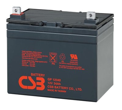 Акумуляторна батарея CSB GP12340, 12 V 34 Ah (195х130х155мм) 5669 фото