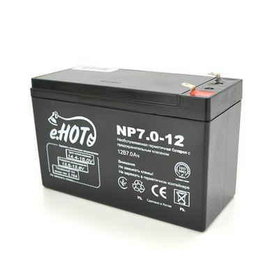 Аккумуляторная батарея 12V 7Ah ENOT (150 x 65 x 95 (100)) 26749 фото