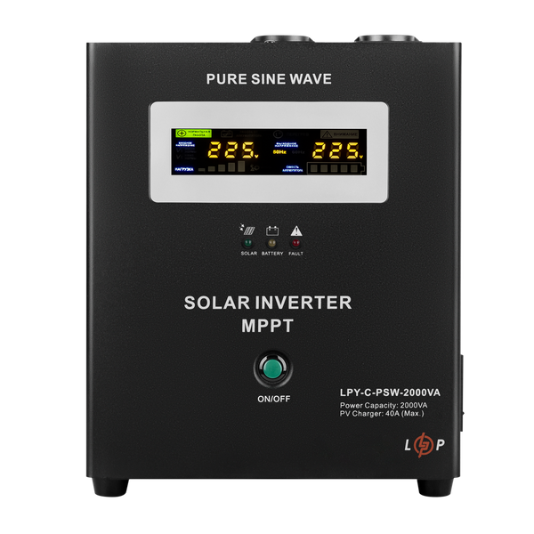 Сонячний інвертор (ДБЖ) LogicPower LPY-C-PSW-2000VA (1400W) MPPT24V 4126 фото