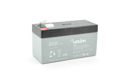 Аккумуляторная батарея MERLION AGM GP1213F1 12 V 1,3Ah ( 97 x 44 x 50 (55) ) Q20 6005 фото
