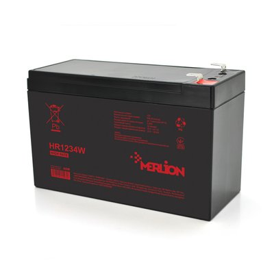 Аккумуляторная батарея MERLION HR1234W, 12V 9,5Ah ( 151 х 65 х 94 (100) ) Black Q10/420 24596 фото