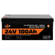 Аккумулятор LP LiFePO4 24V (25,6V) - 100 Ah (2560Wh) (Smart BMS 100А) с BT пластик для ИБП 20200 фото 1
