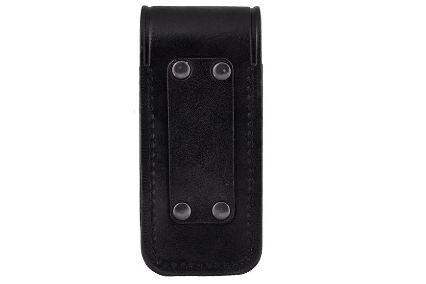 Подсумок чехол для магазина ПМ пистолет Макарова формованный B кнопка кожа чёрный SAG 904 фото