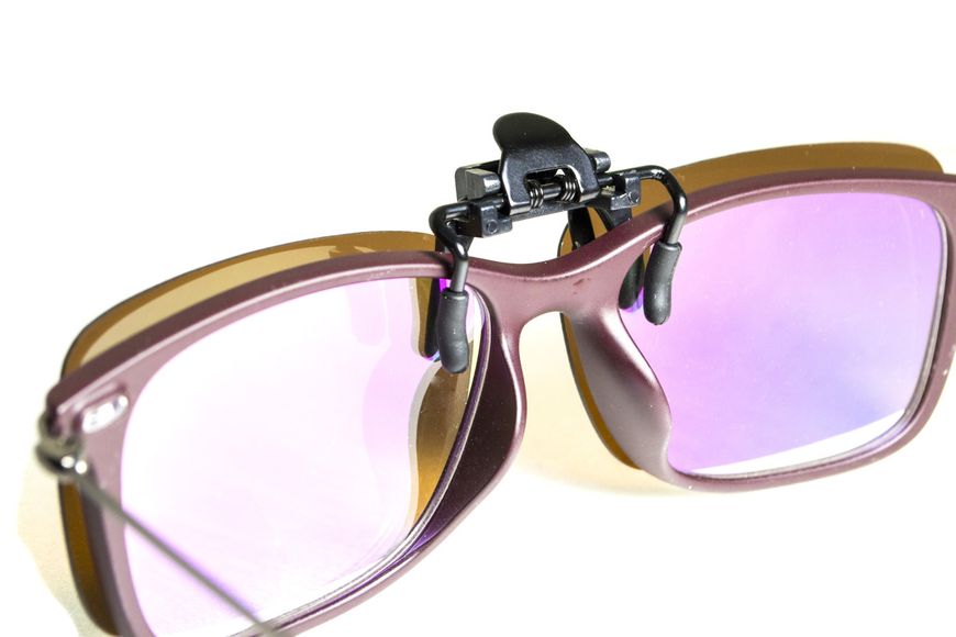 Полярізаційна накладка на окуляри (коричнева) 0ПОЛН-Б-50П фото