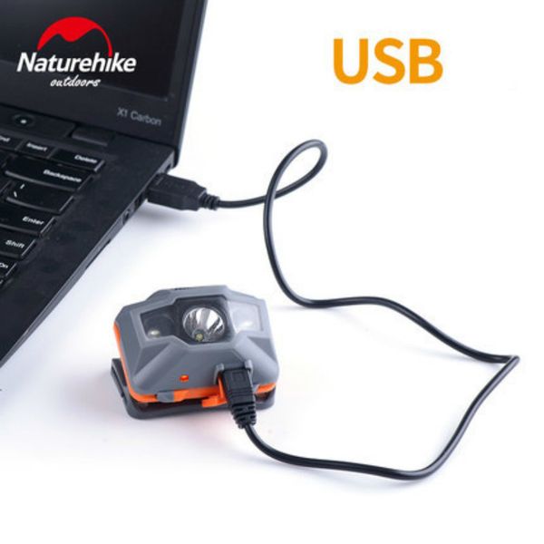 Фонарь налобный Naturehike TD-02 USB NH00T002-D orange/gray 6927595741733 фото