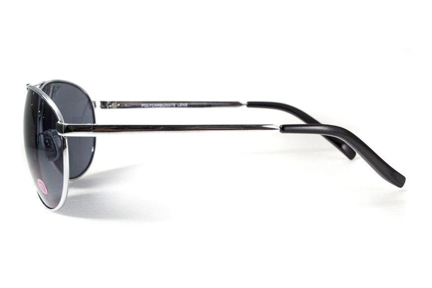 Окуляри біфокальні (захисні) Global Vision Aviator Bifocal (+2.0) (gray), чорні біфокальні лінзи в металевій оправі 1АВИБИФ-Д2.0 фото