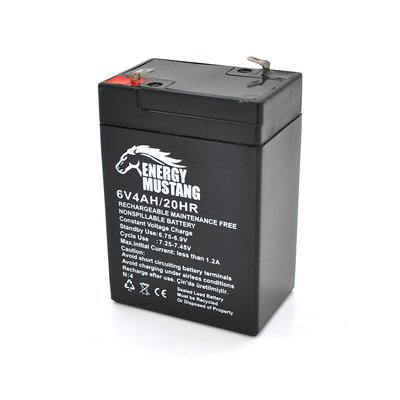 Аккумуляторная батарея EnergyMustang EM-640 AGM 6V 4Ah (70 x 48 x 101) 0.66 kg Q20/2000 28910 фото