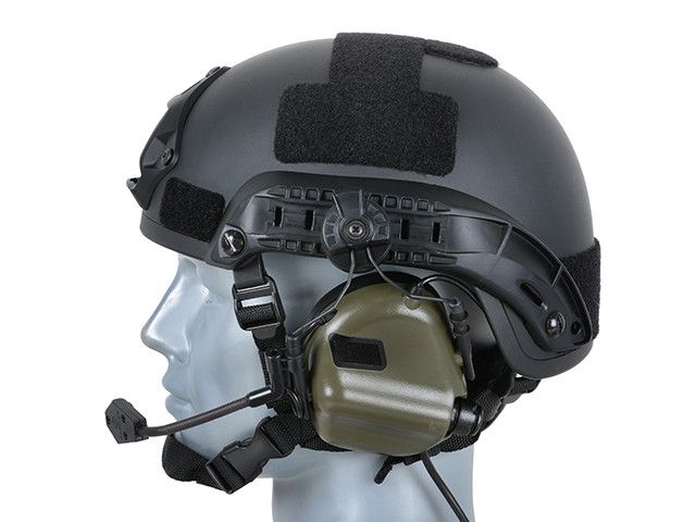 M32H радифіковані активні навушники для захисту слуху з кріпленням на шолом типу FAST - зелений [EARMOR] 1119 фото
