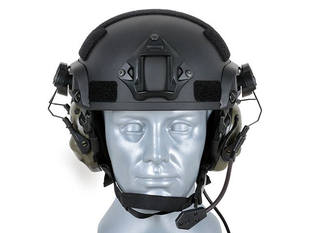 M32H радифіковані активні навушники для захисту слуху з кріпленням на шолом типу FAST - зелений [EARMOR] 1119 фото