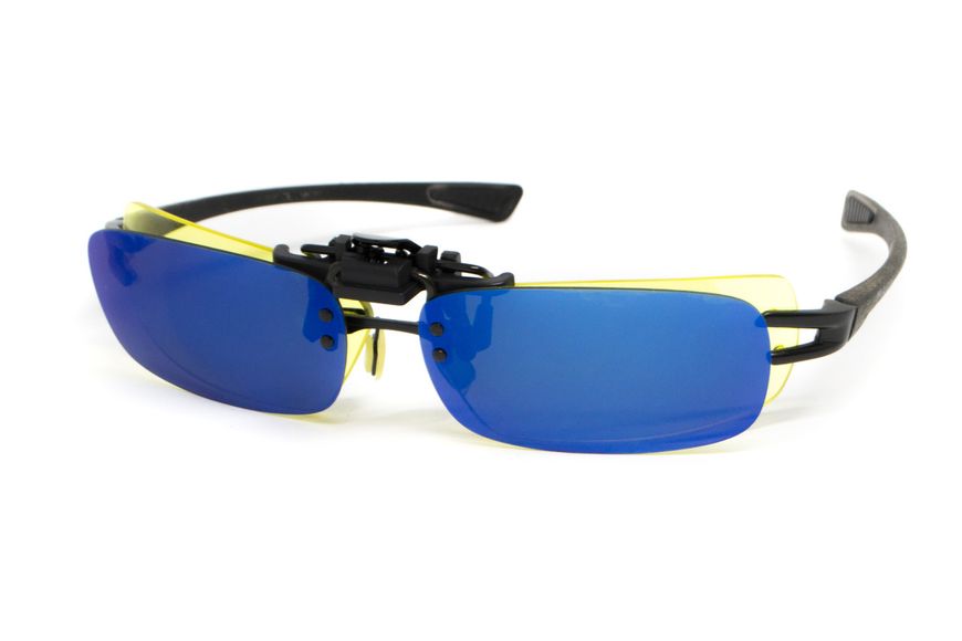 Полярізаційна накладка на окуляри (дзеркальна синя) BS-NAKL-GTB2 фото