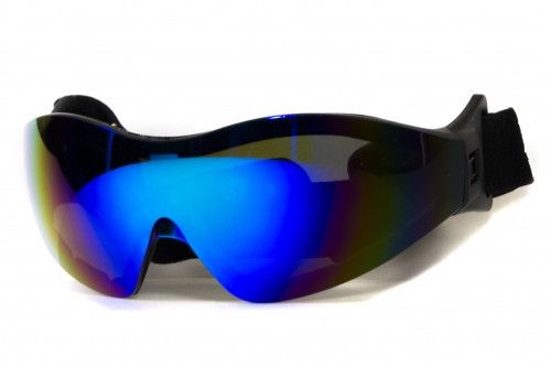 Окуляри захисні з ущільнювачем Global Vision Z-33 (G-Tech™ blue) Anti-Fog, дзеркальні сині 1З33-90 фото