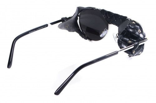 Окуляри захисні Global Vision Aviator-5 (silver mirror) дзеркальні чорні, зі з'ємним ущільнювачем із синтетичної "шкіри" 1АВИА5-70 фото
