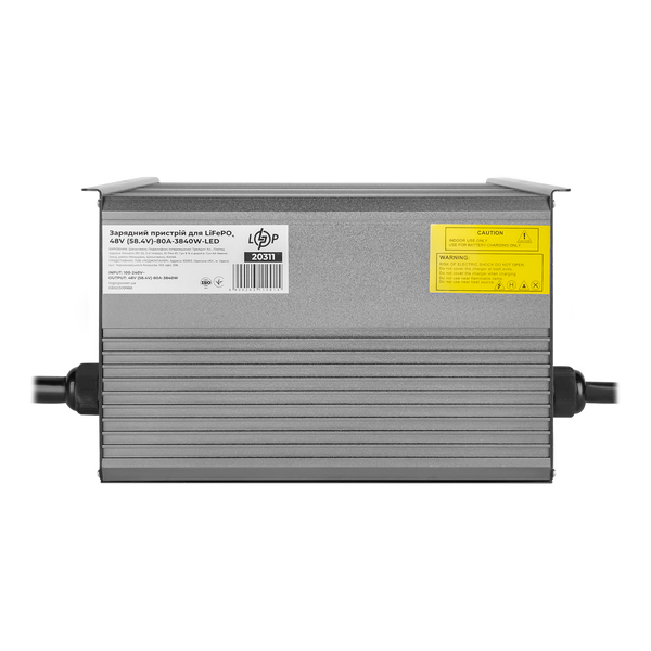 Зарядний пристрій для акумуляторів LiFePO4 48V (58.4V)-80A-3840W-LED 20311 фото
