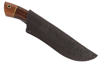 Чехол для ножа 215х50мм нескладного ножны для не складного ножа без гарды коричневый кожаный SAG 922 фото