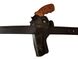 Кобура Револьвер 4 оперативная поясная скрытого внутрибрючного ношения не формованная с клипсой кожа чёрная 24352 фото 6