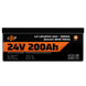 Акумулятор LP LiFePO4 24V (25,6V) - 200 Ah (5120Wh) (Smart BMS 100А) з BT пластик для ДБЖ 20201 фото 2