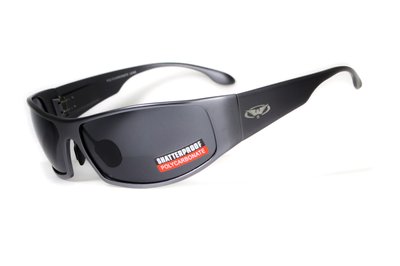 Очки защитные открытые Global Vision BAD-ASS-1 GunMetal (gray) серые в тёмной металлической оправе 1БЕД1-ГМ20 фото