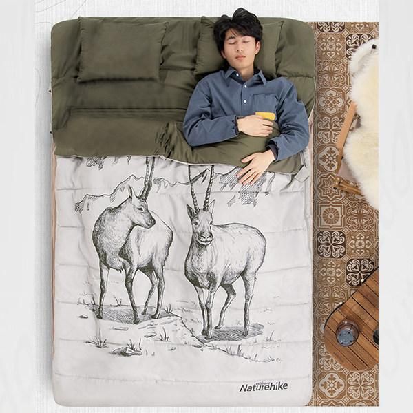 Спальний мішок Naturehike Double Sleeping Bag with Pillow "Tibetan antelope" NH21MSD06 1879 фото
