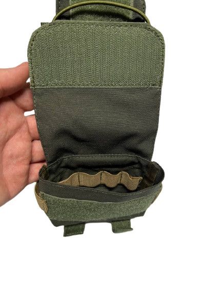 Подсумок карман (противовес) для аксессуаров на кавер для баллистического шлема Fast Mandrake олива SAG 1925265272 фото