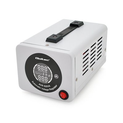 Стабілізатор Qoltec AVR-500VA, аналогова індикація, 400 W, 1 schuko, Q6 29600 фото