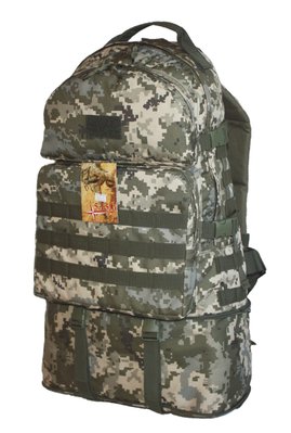 Тактичний туристичний міцний рюкзак трансформер 40-60 літрів піксель SAG 161/3 фото