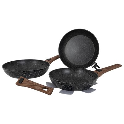 Набір сковорідок Gimex Frying Pan Set 3 предмети Black (6979264) DAS302024 фото