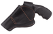 Кобура для Револьвера 3" поясная на пояс формованная кожаная черная SAG 23101 фото 3
